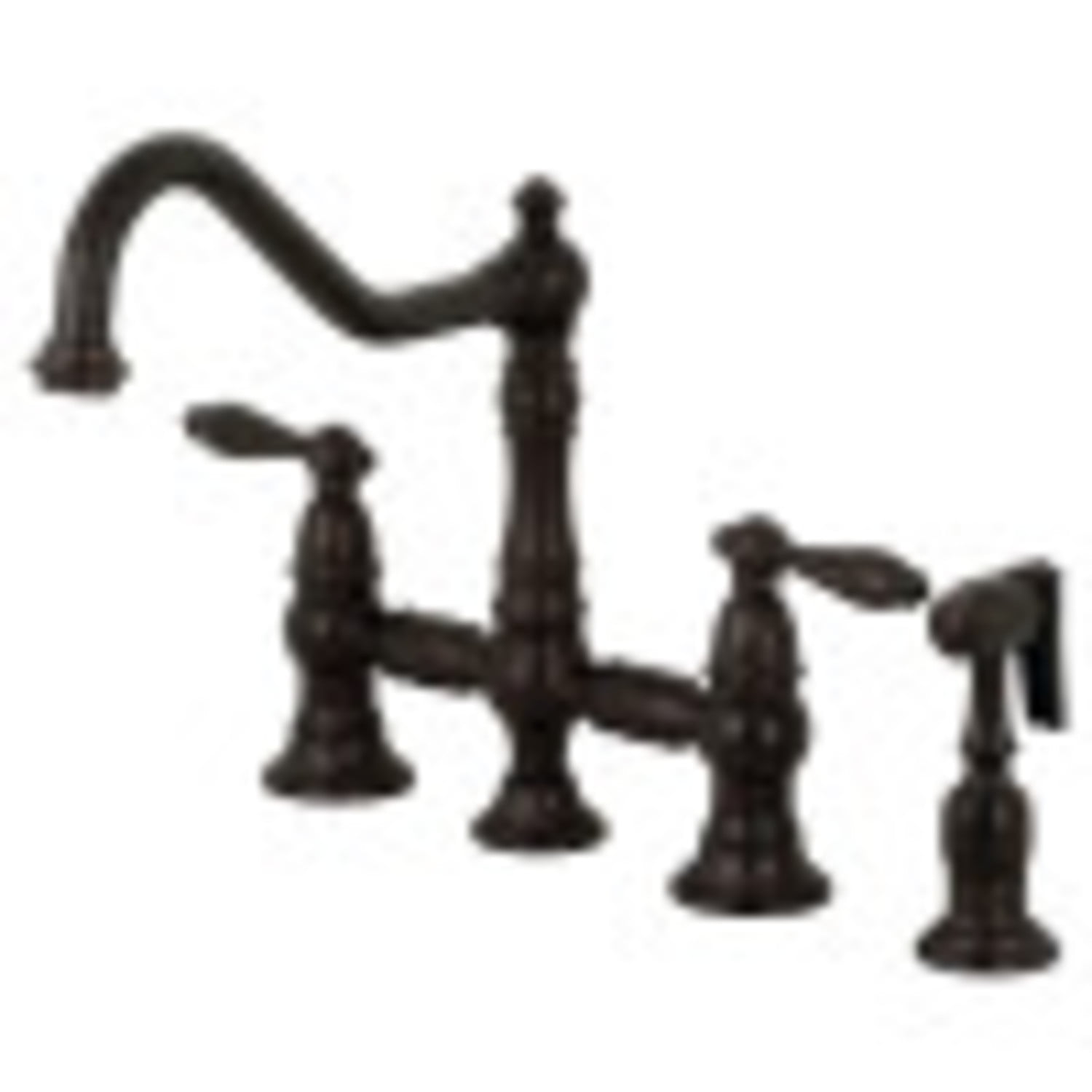 Kingston Brass KS3275ALBS Kitchen Faucet with Side Sprayer, Oil Rubbed Bronze