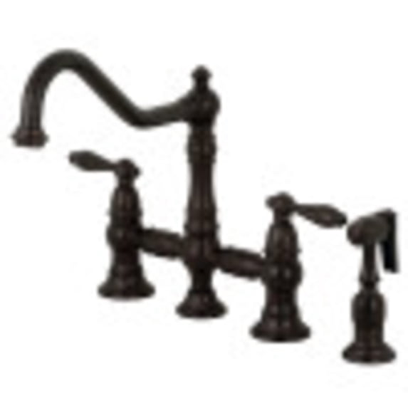 Kingston Brass KS3275ALBS Kitchen Faucet with Side Sprayer, Oil Rubbed Bronze