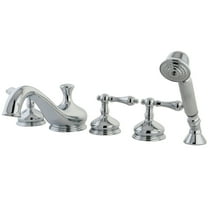 Kingston Brass KS33315AL Restoration 5-Piece Roman Tub Faucet with Hand Shower, Polished Chrome