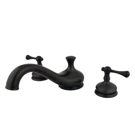 Kingston Brass KS3335BL Vintage Two-Handle Deck Mount Roman Tub Faucet, Oil Rubbed Bronze