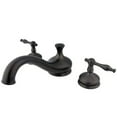 thumbnail image 1 of Kingston Brass Roman Tub Faucet, Oil Rubbed Bronze, Deck Mount KS3335NL, 1 of 3
