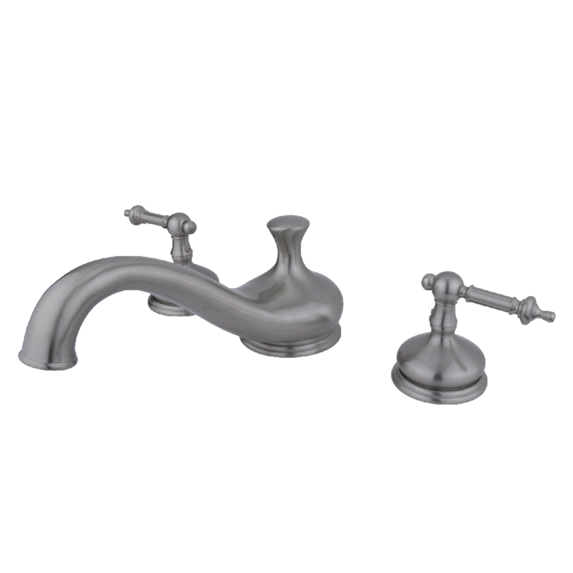 Kingston Brass KS3338TL Templeton Two-Handle Deck Mount Roman Tub Faucet, Brushed Nickel