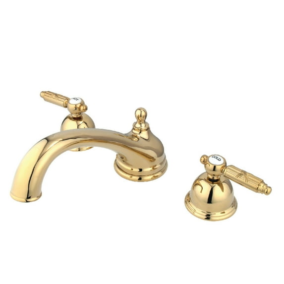 Kingston Brass Roman Tub Faucet, Polished Brass, Deck Mount KS3352GL