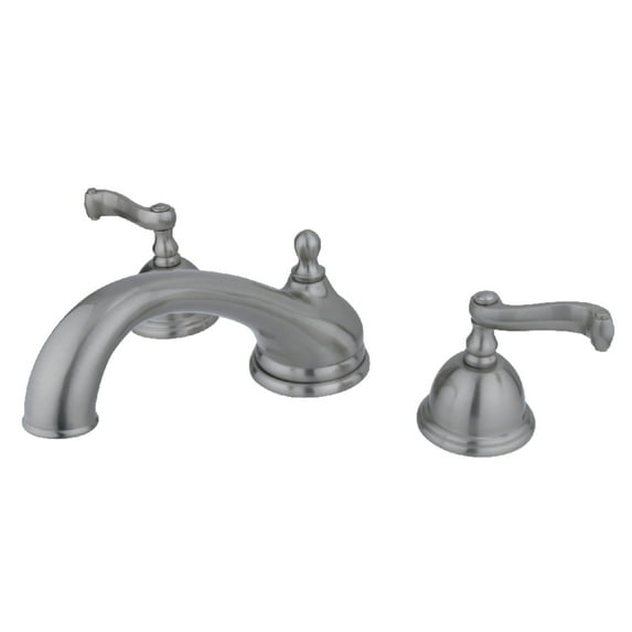 Kingston Brass KS3358FL Two-Handle Deck Mount Roman Tub Faucet, Brushed Nickel