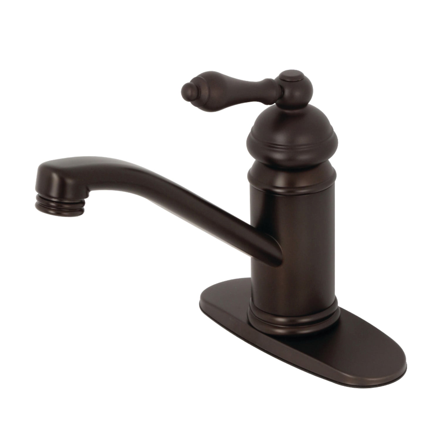 Kingston Brass KS3405AL Vintage Single-Handle Bathroom Faucet with Push Pop-Up, Oil Rubbed Bronze