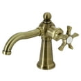 thumbnail image 1 of Kingston Brass KS3543NX Hamilton One-Handle Single-Hole Bathroom Faucet with Push Pop-Up Drain, Antique Brass, 1 of 7