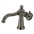 thumbnail image 1 of Kingston Brass KS354CGVN Fuller One-Handle Single-Hole Bathroom Faucet with Push Pop-Up Drain, Black Stainless, 1 of 7