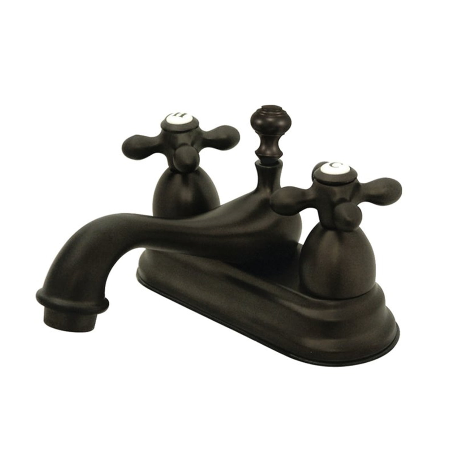 Polished Chrome Traditional Centerset Bathroom Faucet with Drain Assembly
