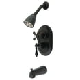 thumbnail image 1 of Kingston Brass KS36350AL Tub and Shower Faucet, Oil Rubbed Bronze, 1 of 2