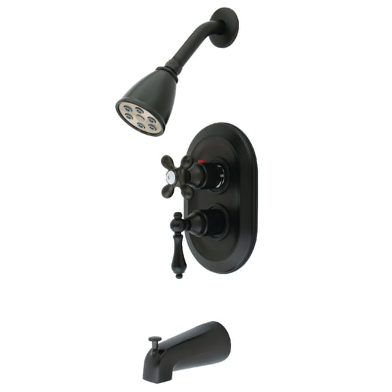 Kingston Brass KS36350AL Tub and Shower Faucet, Oil Rubbed Bronze