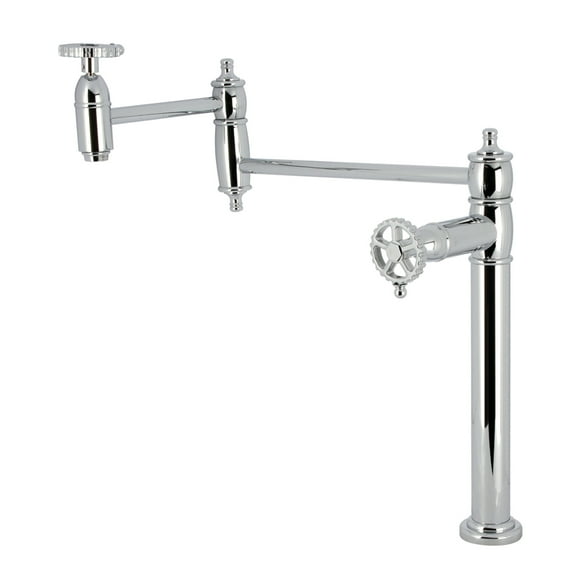 Kingston Brass KS3701CG Fuller Deck Mount Pot Filler Faucet, Polished Chrome
