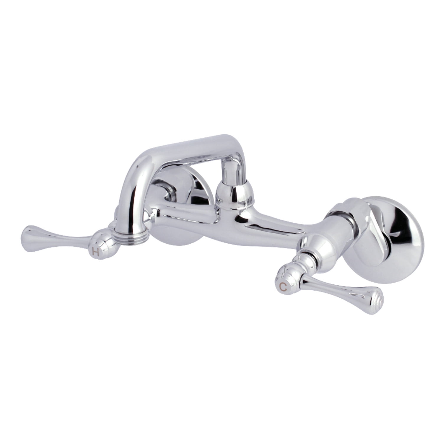 Kingston Polished Chrome Wall Mount Laundry Faucet