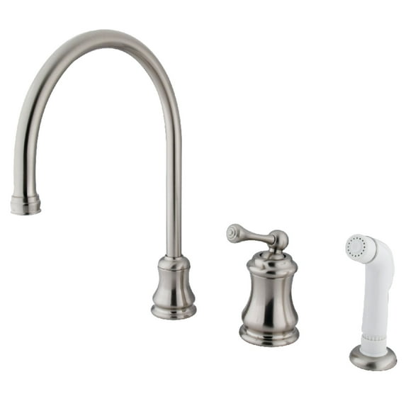 Kingston Brass KS3818BL Widespread Kitchen Faucet, Brushed Nickel