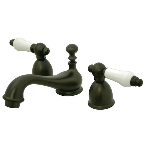 Kingston Brass KS3955PL Restoration Mini-Widespread Bathroom Faucet, Oil Rubbed Bronze