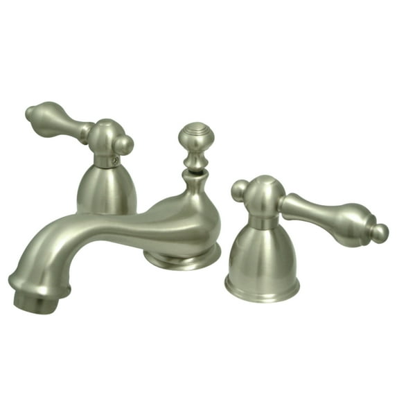 Kingston Brass KS3958AL Restoration Mini-Widespread Bathroom Faucet, Brushed Nickel