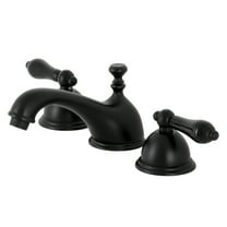 Kingston Brass KS3960PKL Duchess Widespread Bathroom Faucet with Brass Pop-Up, Matte Black