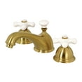 thumbnail image 1 of Kingston Brass KS3967PX 8 in. Widespread Bathroom Faucet, Brushed Brass, 1 of 5