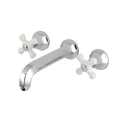 thumbnail image 1 of Kingston Brass KS4021PX Metropolitan Two-Handle Wall Mount Roman Tub Faucet, Polished Chrome, 1 of 2