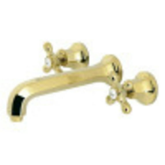 Kingston Brass KS4022AX Metropolitan Two-Handle Wall Mount Roman Tub Faucet, Polished Brass