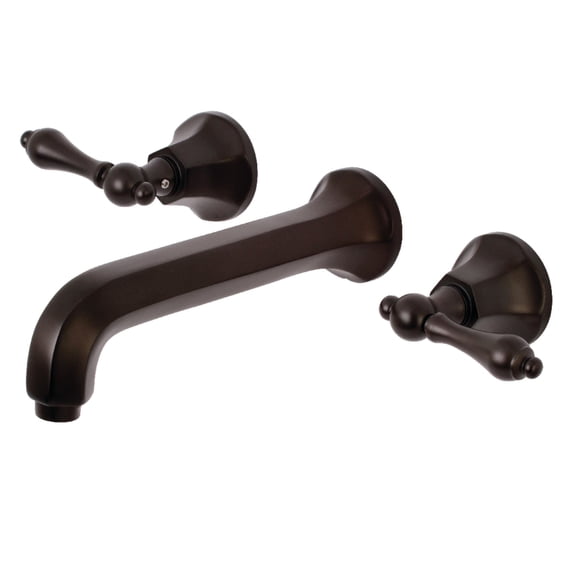 Kingston Brass KS4025AL Metropolitan Two-Handle Wall Mount Roman Tub Faucet, Oil Rubbed Bronze