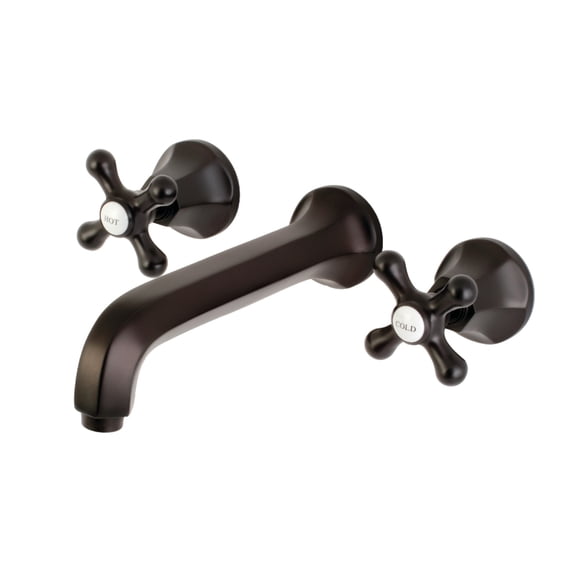 Kingston Brass KS4025AX Metropolitan Two-Handle Wall Mount Roman Tub Faucet, Oil Rubbed Bronze