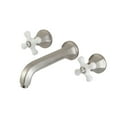 thumbnail image 1 of Kingston Brass KS4028PX Metropolitan Two-Handle Wall Mount Roman Tub Faucet, Brushed Nickel, 1 of 5
