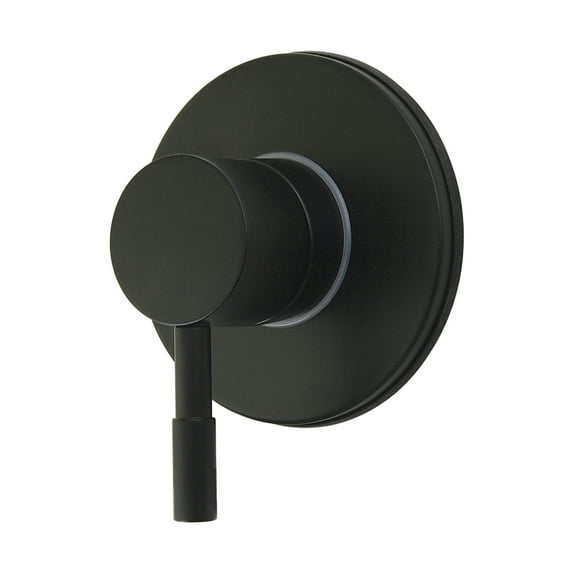 Kingston Brass KS4030DL Concord Single-Handle Six-Way Diverter Valve with Round Trim Kit, Matte Black