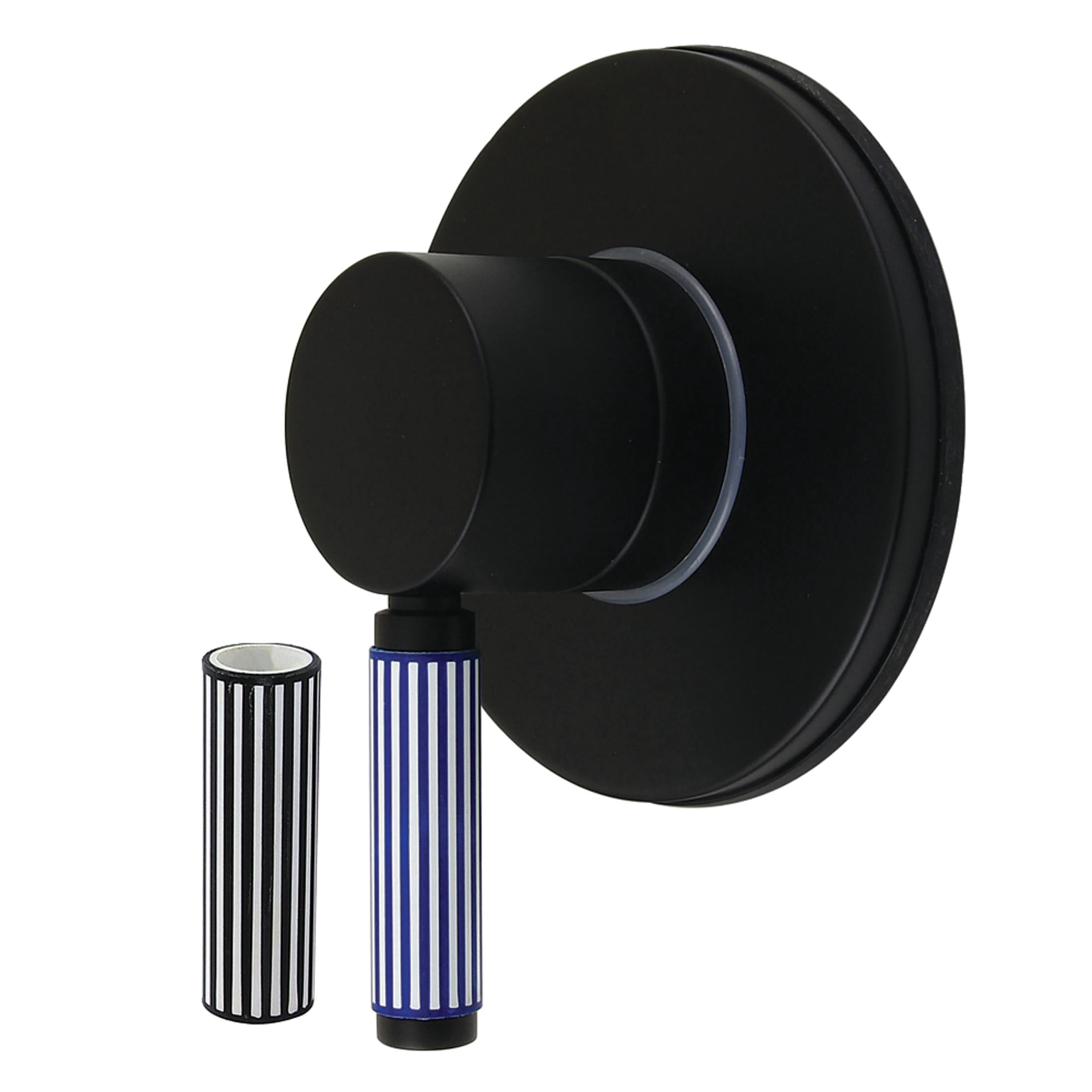 Kingston Brass KS4030KPS Verona Single-Handle Six-Way Diverter Valve with Round Trim Kit in Matte Black