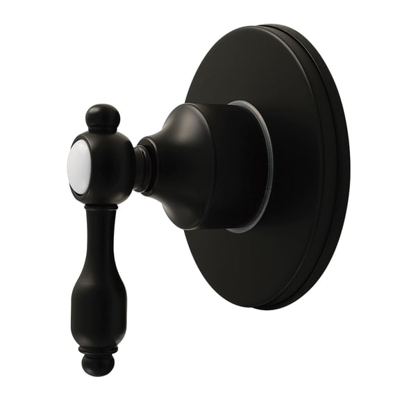 Kingston Brass KS4030TAL Tudor Single-Handle Six-Way Diverter Valve with Round Trim Kit, Matte Black