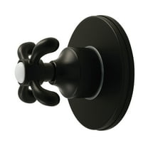 Kingston Brass KS4030TX French Country Single-Handle Six-Way Diverter Valve with Round Trim Kit, Matte Black