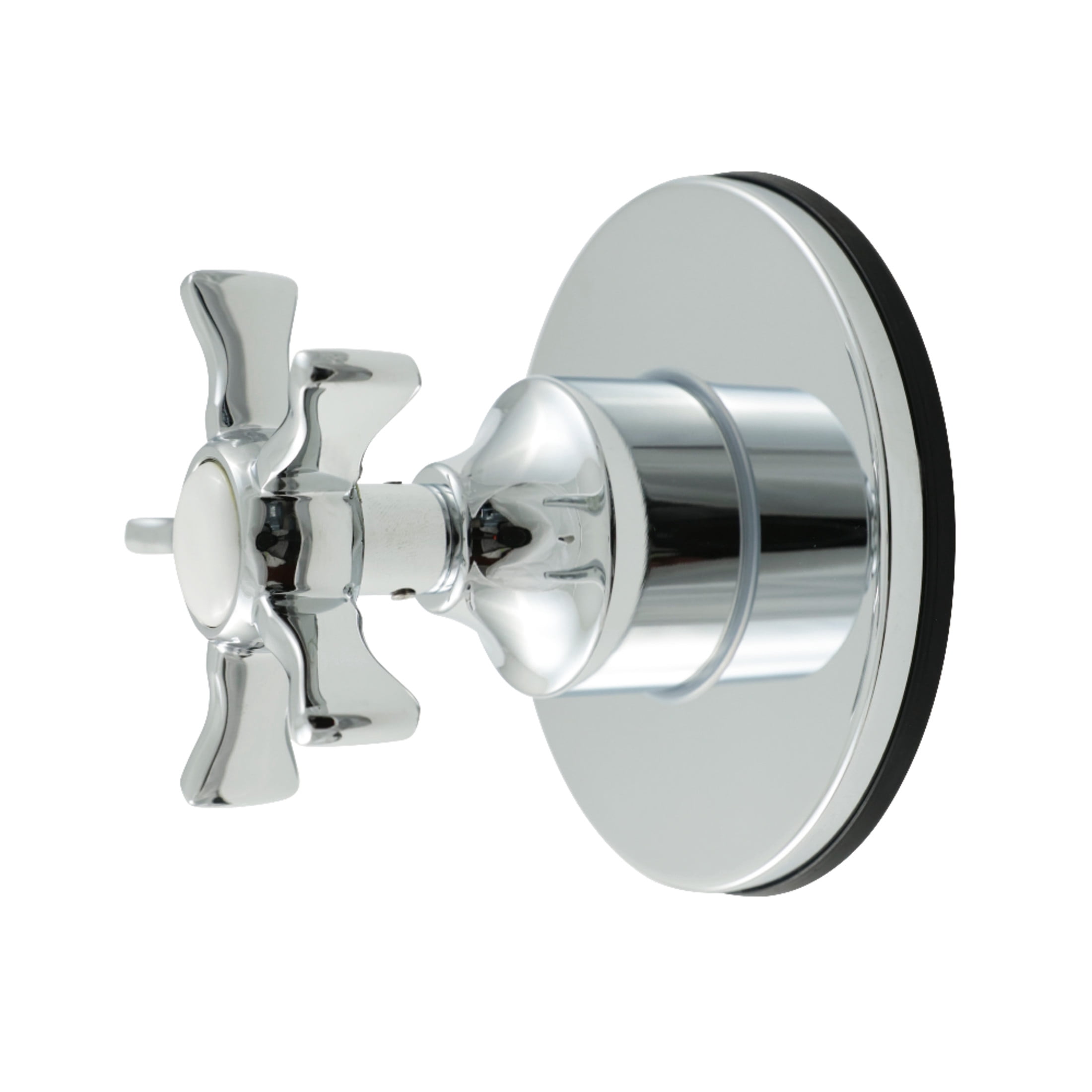 Kingston Brass KS4031NX Hamilton Single-Handle Six-Way Diverter Valve with Round Trim Kit in Polished Chrome