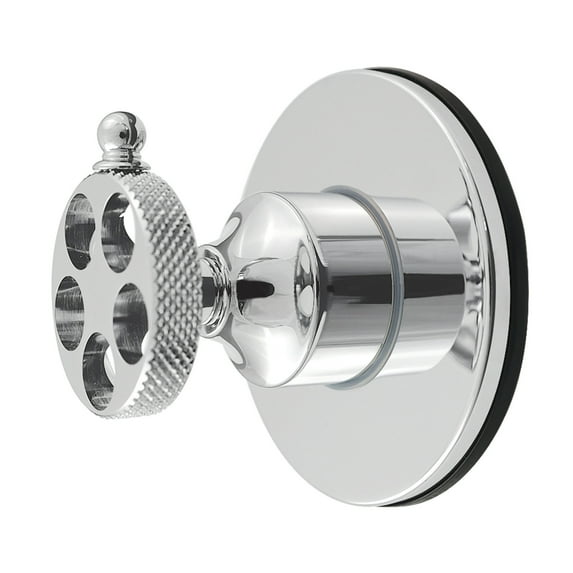 Kingston Brass KS4031RKX Webb Single-Handle Six-Way Diverter Valve with Knurled Handle and Round Trim Kit, Polished Chrome
