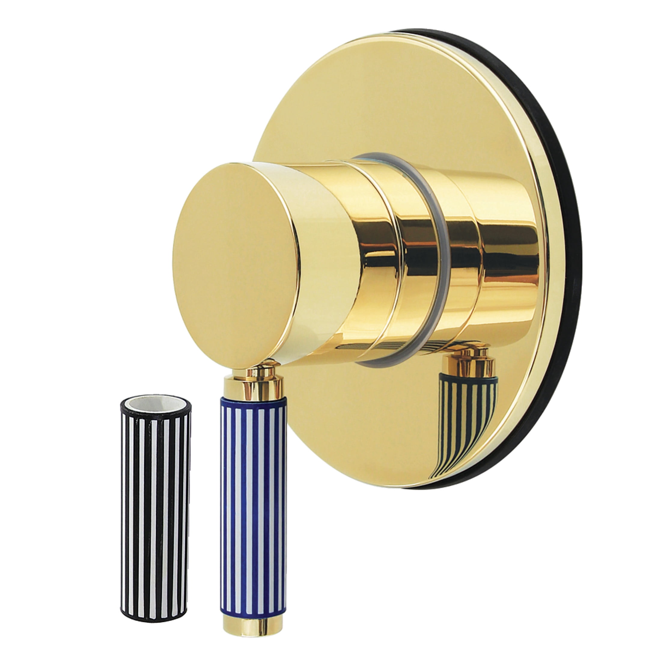 Kingston Brass KS4032KPS Verona Single-Handle Six-Way Diverter Valve with Round Trim Kit in Polished Brass