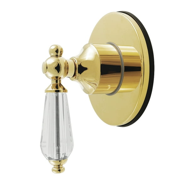Kingston Brass KS4032WLL Willshire Single-Handle Six-Way Diverter Valve with Round Trim Kit, Polished Brass