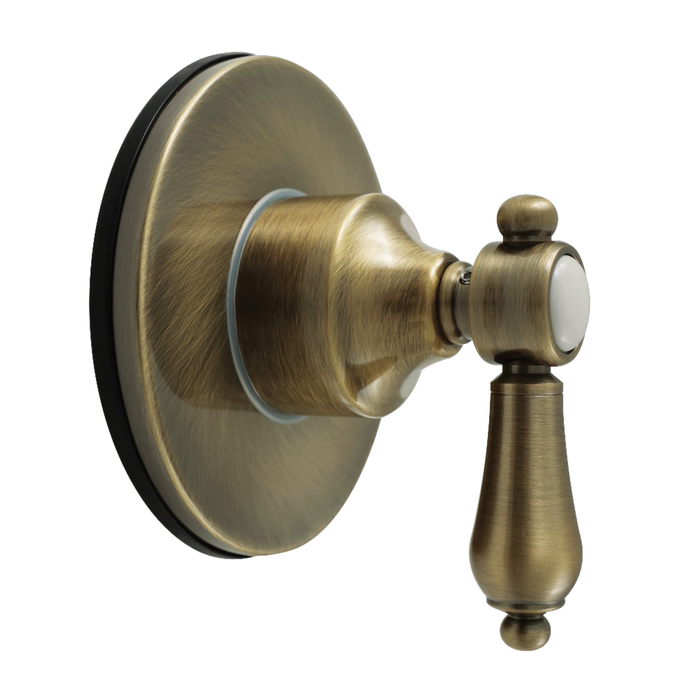 Kingston Brass KS4033BAL Heirloom Single-Handle Six-Way Diverter Valve with Round Trim Kit in Antique Brass