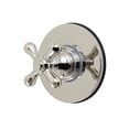 thumbnail image 1 of Kingston Brass KS4036AX Restoration Single-Handle Six-Way Diverter Valve with Round Trim Kit in Polished Nickel, 1 of 5