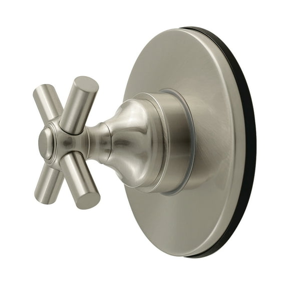 Kingston Brass KS4038EX Elinvar Single-Handle Six-Way Diverter Valve with Round Trim Kit, Brushed Nickel