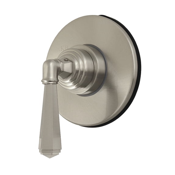 Kingston Brass KS4038HL Metropolitan Single-Handle Six-Way Diverter Valve with Round Trim Kit in Brushed Nickel