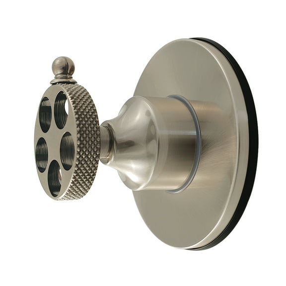 Kingston Brass KS4038RKX Webb Single-Handle Six-Way Diverter Valve with Knurled Handle and Round Trim Kit, Brushed Nickel
