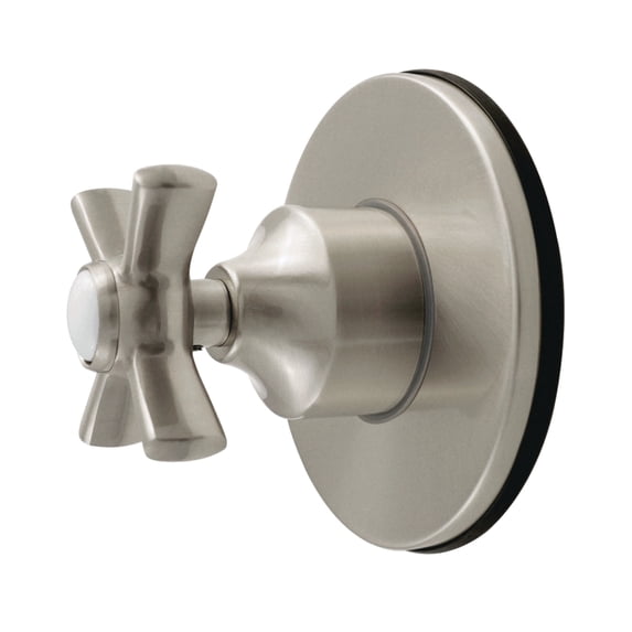 Kingston Brass KS4038ZX Millennium Single-Handle Six-Way Diverter Valve with Round Trim Kit in Brushed Nickel