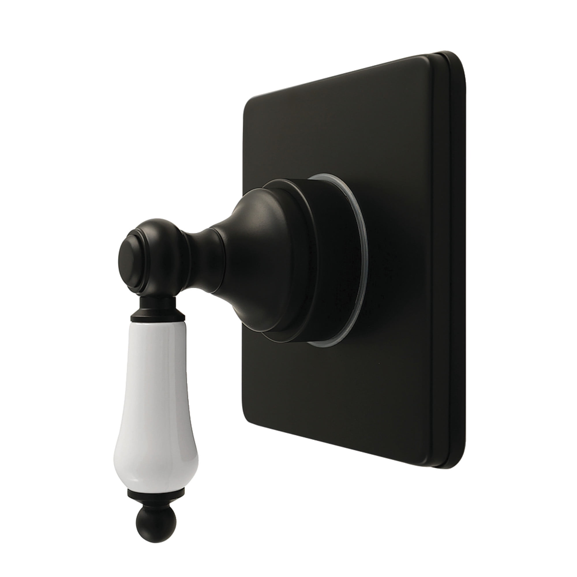 Kingston Brass KS4040PL Restoration Single-Handle Six-Way Diverter Valve with Square Trim Kit, Matte Black