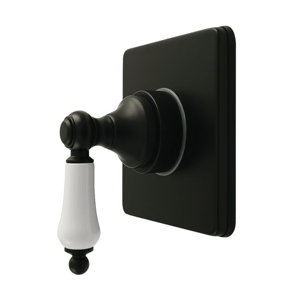 Kingston Brass KS4040PL Restoration Single-Handle Six-Way Diverter Valve with Square Trim Kit, Matte Black