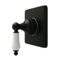 Kingston Brass KS4040PL Restoration Single-Handle Six-Way Diverter Valve with Square Trim Kit, Matte Black