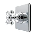 thumbnail image 1 of Kingston Brass KS4041AX Restoration Single-Handle Six-Way Diverter Valve with Square Trim Kit, Polished Chrome, 1 of 4