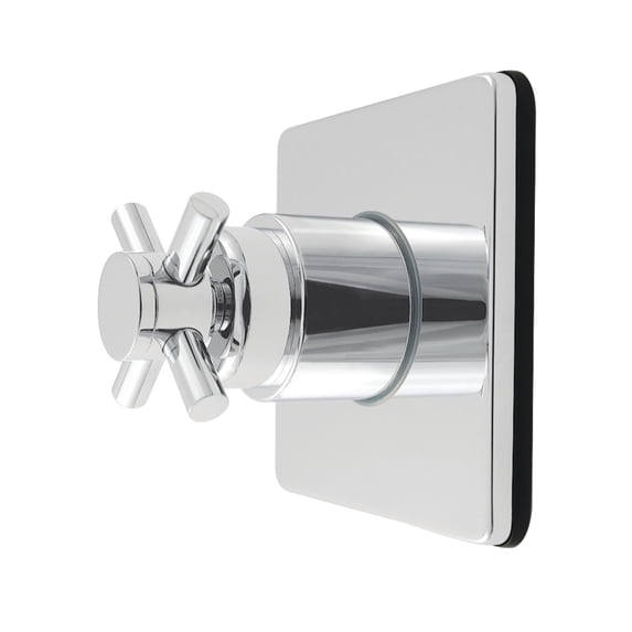 Kingston Brass KS4041DX Concord Single-Handle Six-Way Diverter Valve with Square Trim Kit, Polished Chrome