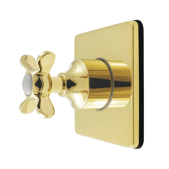 Kingston Brass KS4042BEX Essex Single-Handle Six-Way Diverter Valve with Square Trim Kit, Polished Brass