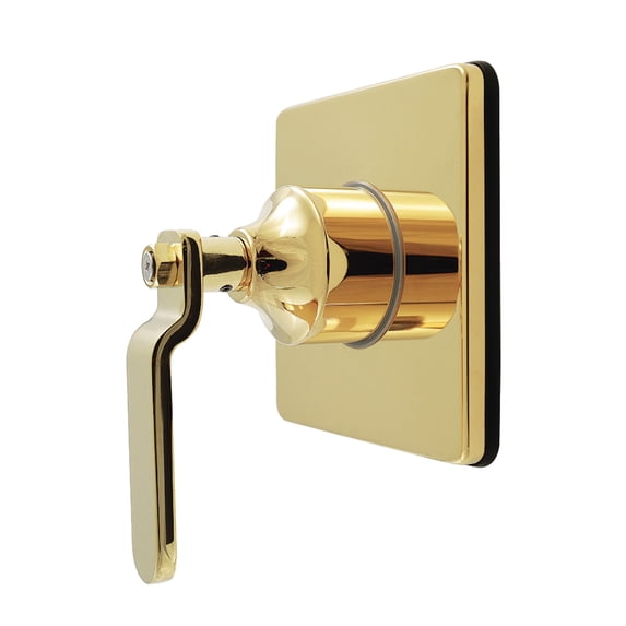 Kingston Brass KS4042KL Whitaker Single-Handle Six-Way Diverter Valve with Square Trim Kit, Polished Brass