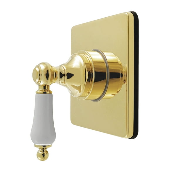 Kingston Brass KS4042PL Restoration Single-Handle Six-Way Diverter Valve with Square Trim Kit, Polished Brass