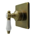 thumbnail image 1 of Kingston Brass KS4043BPL Bel-Air Single-Handle Six-Way Diverter Valve with Square Trim Kit, Antique Brass, 1 of 4