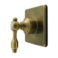 thumbnail image 1 of Kingston Brass KS4043TAL Tudor Single-Handle Six-Way Diverter Valve with Square Trim Kit, Antique Brass, 1 of 4